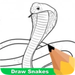 how to draw snakes android application logo